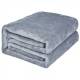 EHC Super Soft Fluffy Flannel Fleece Throws, Light Grey 125  x 150 cm