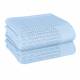 EHC Twin Pack Soft Cotton Cellular Baby Blanket, 85 x 95cm, Light Blue