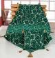 Vintage Chenille Scroll Throw Set , 127 x 152 cm - Green