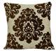 Elegant Damask  Decorative Chenille Cushion Cover  - Chocolate