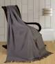 Elegant Slub Cotton Throws For Sofa, Settees or Single Bed - Grey