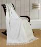 EHC Elegant Slub Cotton Throws For Sofa, Settees or Single Bed - Ivory