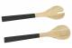 Ergonomic and Hygienic Bamboo Salad Servers, Set of 2 - Black