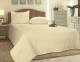 European Style Woven Matelasse Bedspread, 2 Pillow Shams - Cream