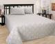 European Style Matelasse Bedspread, 2 Pillow Shams - Grace Beige/Cream