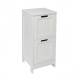 Exquisite Free Standing 2 Drawer Storage Cabinet - White