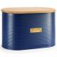 Extra Large Bread Bin With Lid, Navy Blue, 8 L, 34 x 19.5 x 20.5 cm