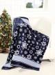 Merry Xmas scroll and Xmas Tree Pattern Sofa Bed Throw - 127 x 152 cm