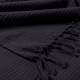 Waffle Design Handwoven Cotton Super King Throw For Bed & Sofa - Black