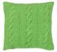 Hand Made Chunky Cable Knit Cotton Cushion Cover - 40 x 40 cm, Green