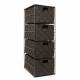 Handwoven Polypropylene 4 Drawer Storage Cabinet - Dark Brown