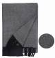 Herringbone Large Cotton Sofa Armchair Throw,150 x 200cm, Black