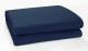 Indian Classic Rib Cotton Throw, For Super King Size Bed - Navy Blue