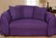 Indian Classic Rib Cotton Throw, For Super King Size Bed - Purple