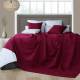 Indian Classic Rib Cotton Bedspread, For Armchair & Single Bed - Wine