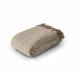 EHC Single Big Diamond Woven Cotton Throw, 125 x 150cm, Ivory/Beige