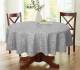 EHC Large Round Scroll Tablecloth Cover, For Parties & Wedding - Grey