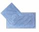 Luxurious 2 Piece Cotton Bath Mat and Pedestal Set - Sky Blue