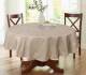 Luxury Damask Round Tablecloth - Beige  69