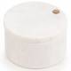 Marble Salt and Pepper Pinch Pots with Golden Serving Spoon, White