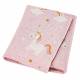 Nevni Cute Unicorn Knitted Soft Cotton Reversible Baby Blankets, Pink