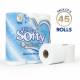 5 Pack of 9 Triple Softy Toilet Roll Toilet Tissue Paper - (45 Rolls )