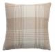 Premium Tartan Cotton Cushion Cover - Beige (45 cm x 45 cm)