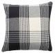 Premium Tartan Cotton Cushion Cover - Black (45 cm x 45 cm)