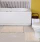 Anti-Slip Pure Cotton, Washable 2 PCs Bath Mat & Pedestal Set - Ivory