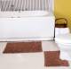 Anti-Slip Pure Cotton, Washable 2 PCs Bath Mat & Pedestal Set - Mocha
