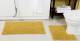 Anti-Slip Pure Cotton, Washable 2 PCs Bath Mat & Pedestal Set - Ochre