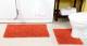 Anti-Slip Pure Cotton, Washable 2 PCs Bath Mat & Pedestal Set - Spice