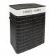 Rectangular Folding Bamboo 2 Compartment Laundry Basket - Black