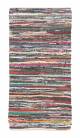 Recycled Cotton Handmade Multi Coloured  Chindi Floor Rug -70 x 140 cm