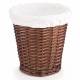 Round Wicker  Willow Storage Basket  W/Lining Waste Paper Bin