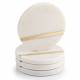 Set of 4 Handcrafted Marble Costers With Golden Colour Inlay, White
