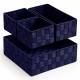 Set of 4 Multi-purpose Polypropylene Shelf Storage Basket Set, Grey