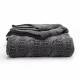 EHC Super Chunky Large Hand Knitted Cotton Throw, Smoke - 140 x 180 cm