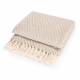 Super Soft Cotton Large Throw For 2 Seater Sofa or Double Bed - Beige