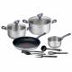 Tefal Daily Cook Inox 11pc Stainless Steel Induction Cookware Set