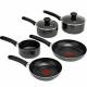 Tefal Delight 5 Pieces Non Stick Cookware Set - Black