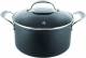 Tefal Hard Anodised 24 cm Induction Non stick Stewpot with Lid - Black