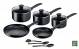 Tefal Induction Non-Stick 8 pcs Cookware Pots & Pan Set, Black