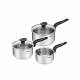 Tefal Primary Stainless Steel 3 pcs Induction Saucepan Set