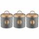 Typhoon Grey Tea Coffee Sugar Canister Storage Jar With Copper Lid