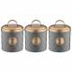 Typhoon Grey Tea Coffee Sugar Canister Storage Jar With Copper Lid