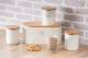 Typhoon Living Oval Vintage Kitchen Bread Storage Canister, Cream