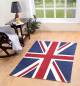 Union Jack Handwoven Cotton Floor Rug - Red ,Blue & White