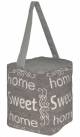 Vintage Decorative Fabric Doorstop - Home Sweet Home - Smoke