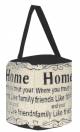 Decorative Fabric Doorstop - There's No Place Like Home - Cream/Black
